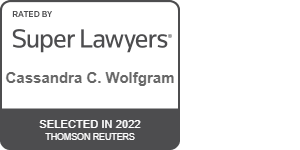 Rated By Super Lawyers Cassandra C. Wolfgram Selected in 2022 Thomson Reuters